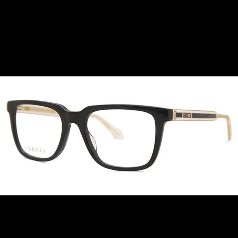 Gucci Black and Gold Frame Glasses